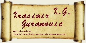 Krasimir Guranović vizit kartica